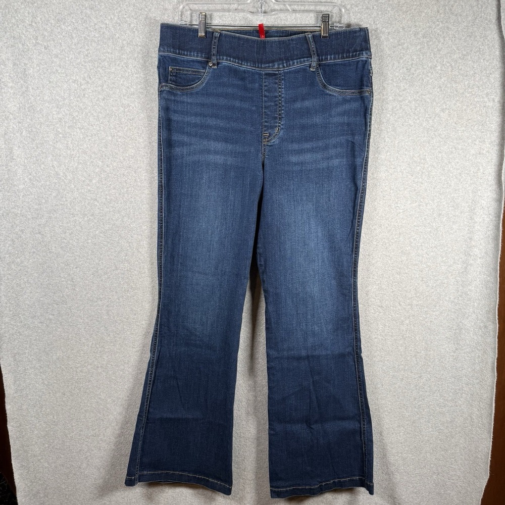 Spanx Womens Jeans Shape EveryWear Flare Denim Pull On Size 1X Black Stretch